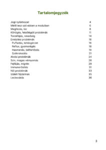 A gyógynövényismereti e-book 3. részének tartalomjegyzéke